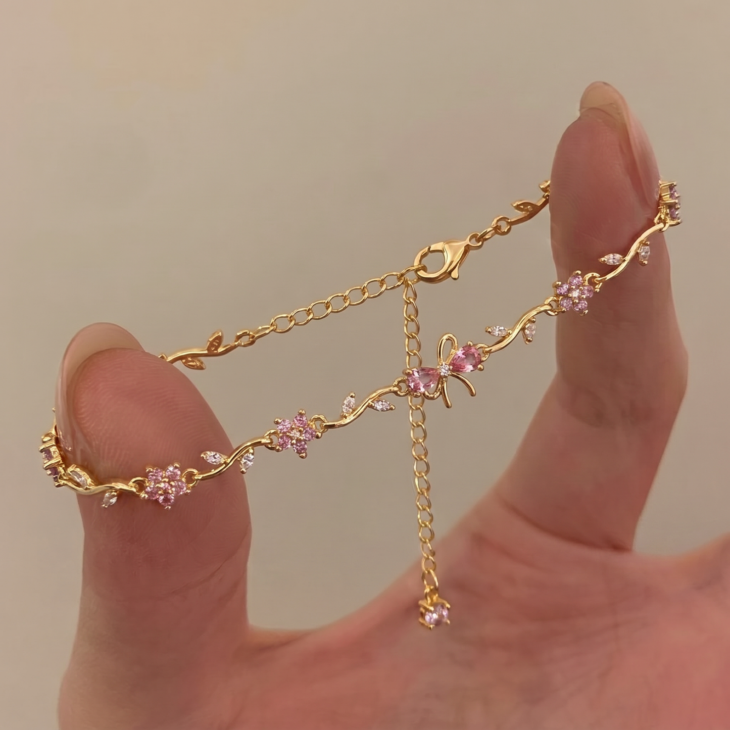 Blush Lace Ribbon Bracelet