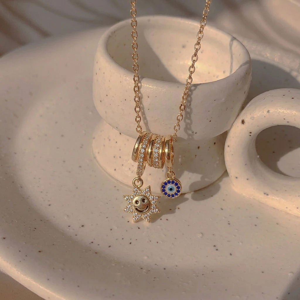 Smiley Charm Edit Necklace
