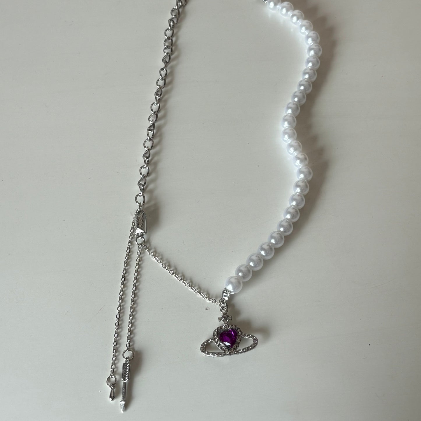 Purple Orbit Pearl Choker