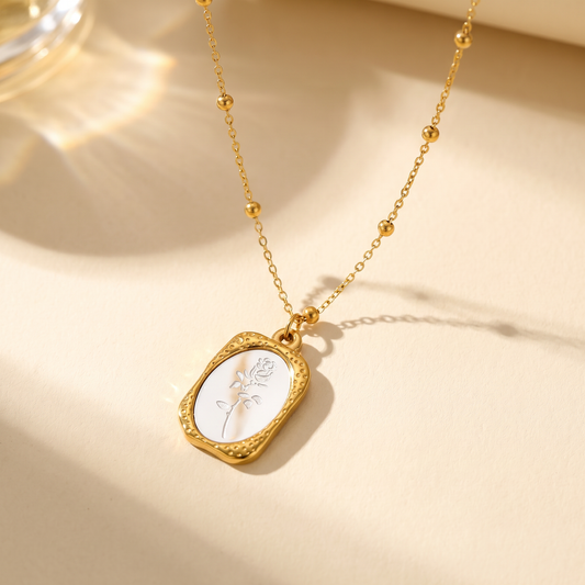 Vintage Rose Necklace