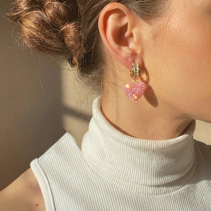 Pink Sugar Heart Earrings