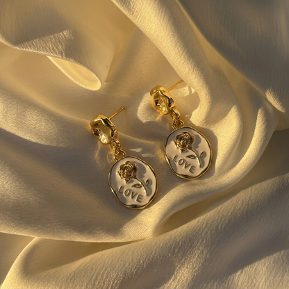 Rose Medallion Earrings