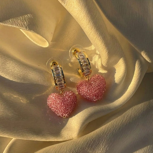 Pink Sugar Heart Earrings