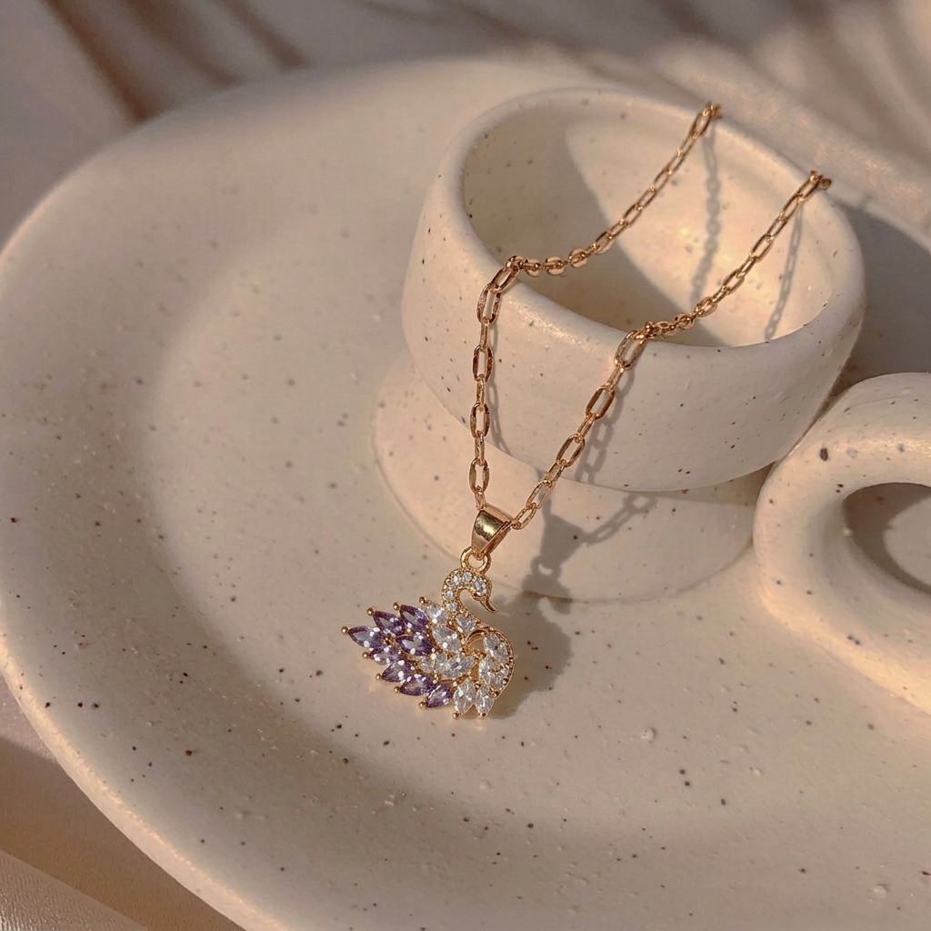 Twilight Swan Pendant