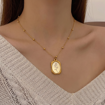 Vintage Rose Necklace