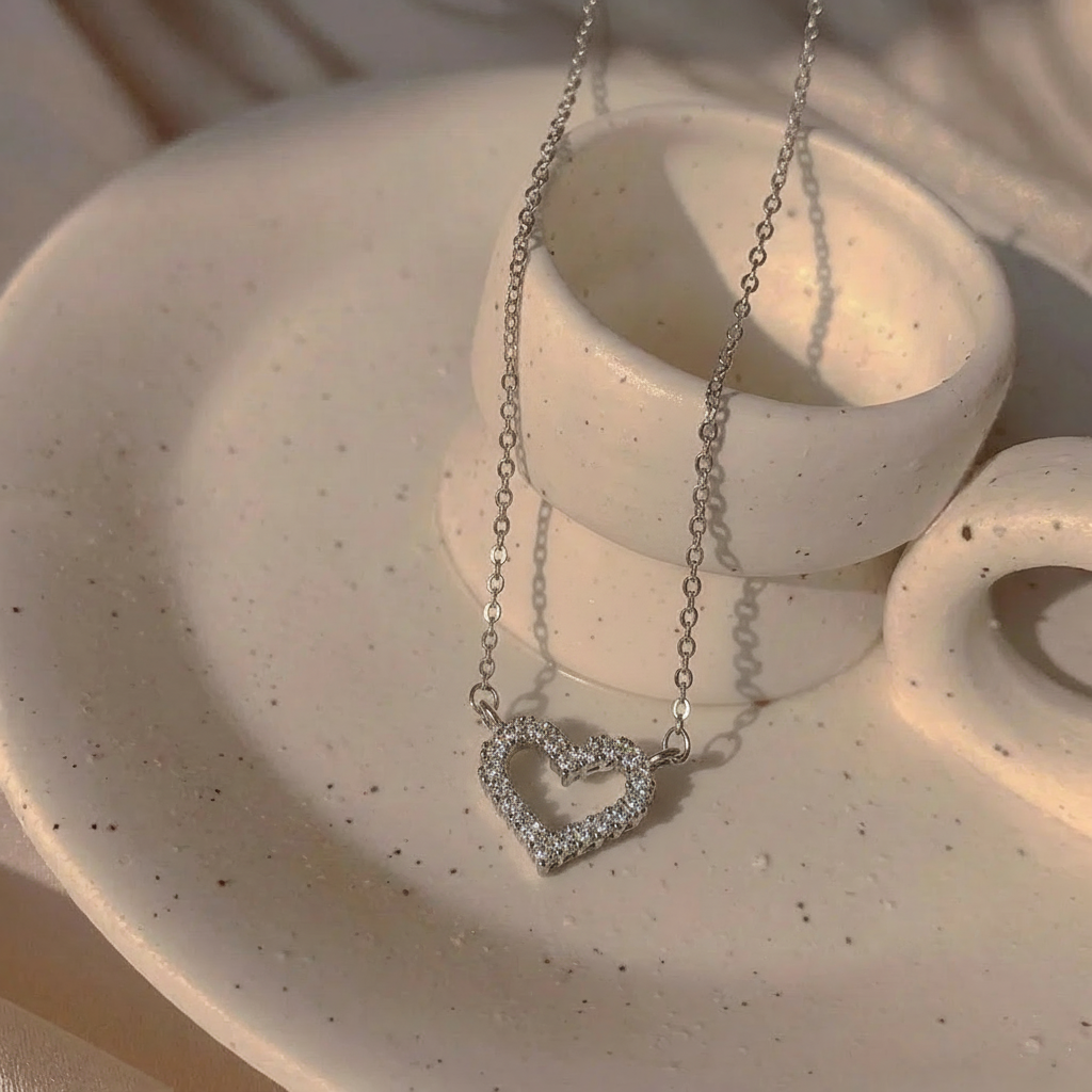 Icy Heart Necklace