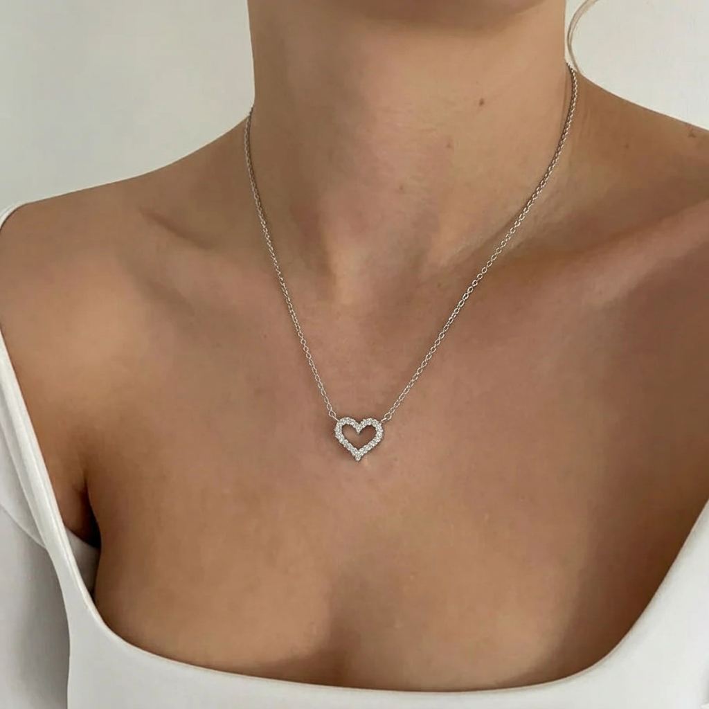 Icy Heart Necklace