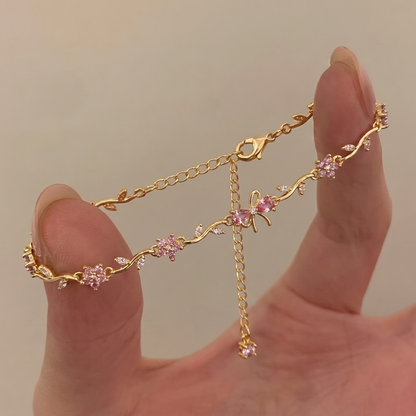 Blush Lace Ribbon Bracelet